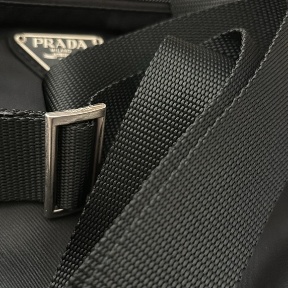 Authentic Prada Triangle Logo Black Nylon Crossbody Bag - Picture 13 of 13